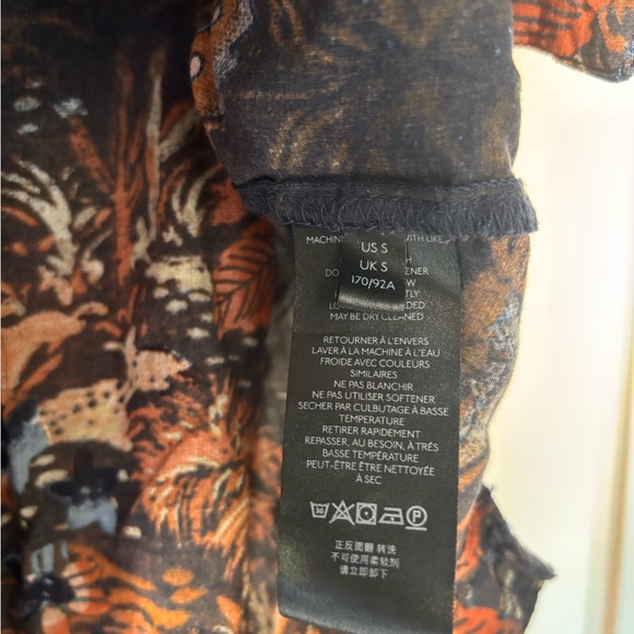 Free People Share Good Vibes Button Front Short Sleeve Shirt Size Small - Picture 7 of 9